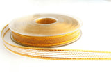 R2709 10mm Gold Translucent Metallic Woven Ribbon