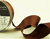 R2732 35mm Dark Brown Double Face Satin Ribbon by Berisfords