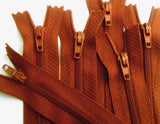 18cm Rust Brown Closed End Nylon No.3 Zip zipper fastener