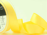 R3154 25mm Yellow Double Face Satin Ribbon by Berisfords