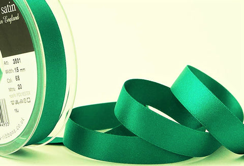 R3609 15mm Jade Green Double Face Satin Ribbon by Berisfords