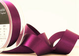 R3187 25mm Plum Double Face Satin Ribbon by Berisfords