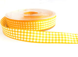R3830 15mm Gold Yellow Polyester Gingham Ribbon