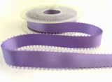 R4240 15mm Lupin Double Face Satin Ribbon with Picot Feather Edges