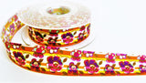 R4709 26mm Mixed Colour Flowery Printed Taffeta Ribbon by Berisfords