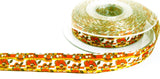 R5011 16mm Mixed Colour Flowery Printed Taffeta Ribbon by Berisfords