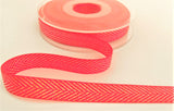 R5019 15mm Flo Pink-Iridescent Metallic Herringbone Ribbon,Berisfords