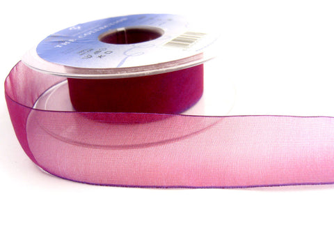 R5601 25mm Fuchsia and Purple Shot Sheer Ribbon. "Flamenco" by Berisfords