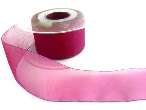 R5614 40mm Fuchsia and Purple Shot Sheer Ribbon. "Flamenco" by Berisfords