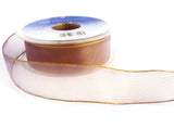 R5626 26mm Violet and Gold Metallic Shot Mesh Ribbon by Berisfords