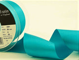 R5800 50mm Peacock Blue Double Face Satin Ribbon by Berisfords