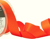 R5988 25mm Flame Orange Double Face Satin Ribbon by Berisfords
