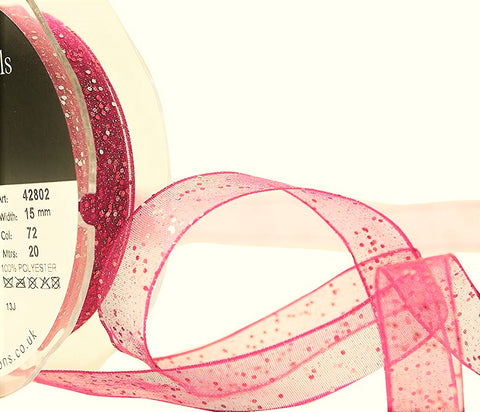 Super Sheer Random Metallic Glitter Ribbon