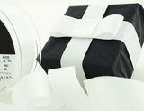R6462 25mm White Polyester Grosgrain Ribbon by Berisfords