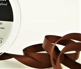 R6922 9mm Dark Brown Double Face Satin Ribbon by Berisfords