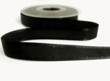 R6948 15mm Black "Retro Stitch" Ribbon. Satin Borders,Taffeta Centre