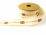 R7004 25mm Rustic Natural Charms "BEST OF BRITISH" Ribbon by Berisfords