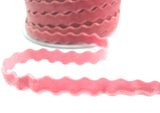 R7013 11mm Dusky Pink Velvet Ric Rac Ribbon by Berisfords