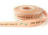 R7262 15mm Pink Rustic Taffeta Printed Ribbon "you will love it"