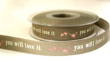 R7305 15mm Rustic Charms "You will love it" Printed Ribbon by Berisfords