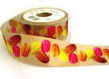 R7319 40mm Macarons Design Ribbon by Berisfords with Wire Edges