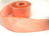 R6287 50mm Orange "Stripes" Double Face Polyester Ribbon by Berisfords
