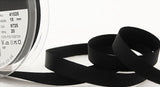 R7612 10mm Black Polyester Grosgrain Ribbon by Berisfords