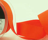 R7652 40mm Tango Orange Polyester Grosgrain Ribbon by Berisfords