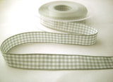 R7719C 15mm Grey Polyester Gingham Ribbon by Berisfords