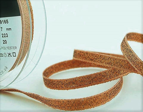 R8510 7mm Copper Metallic Lame Ribbon by Berisfords
