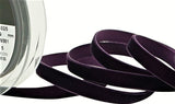 R8607 9mm Plum (Deep Purple) Nylon Velvet Ribbon by Berisfords