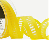 R8634C 25mm Yellow Grosgrain-Sheer Ladder Ribbon by Berisfords