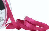 R8715 10mm Shocking Pink-Metallic Gold Glitter Satin Ribbon by Berisfords