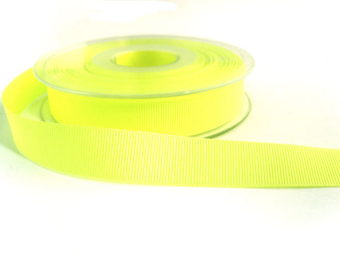 R8794 17mm Pale Fluorescent Yellow Polyester Grosgrain Ribbon by Berisfords