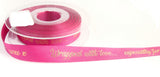R8855 16mm Shocking Pink Grosgrain Printed Ribbon by Berisfords