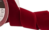 R8954 36mm Dark Red (Cardinal) Nylon Velvet Ribbon by Berisfords