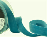 R8980 22mm Willamsberg Blue Nylon Velvet Ribbon by Berisfords