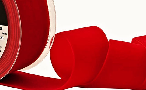 R9012 50mm Red Nylon Velvet Ribbon by Berisfords