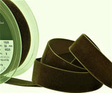 R9041 22mm Brown Nylon Velvet Ribbon by Berisfords