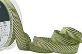R9211 16mm Cypress Green Herringbone Woven Jacquard Ribbon,Berisfords