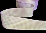 R9418 40mm Orchid-White Polyester Gingham Ribbon by Berisfords