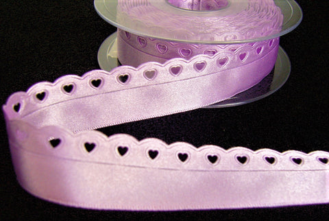 R9422 24mm Helio Satin Love Lace Heart Ribbon by Berisfords