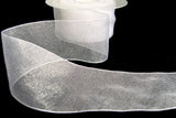 R9444 40mm White Super Sheer Ribbon by Berisfords