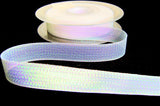 R9446 16mm White-Iridescent Metallic Grosgrain Lurex Ribbon, Berisfords