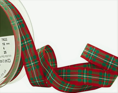 R9568 16mm MacGregor Tartan Polyester Ribbon by Berisfords