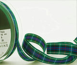 R9569 16mm Rose Tartan Polyester Ribbon by Berisfords