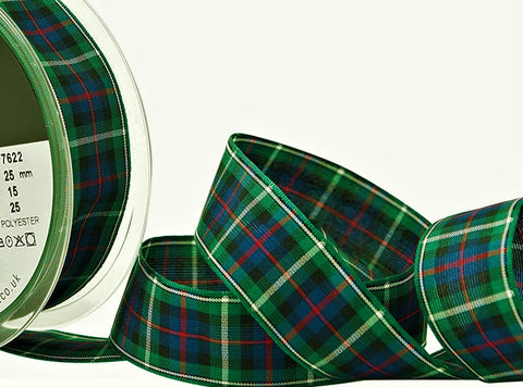 R9579 25mm MacKenzie Tartan Polyester Ribbon by Berisfords