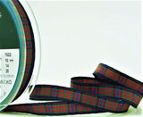 R9582 10mm MacDonald Polyester Tartan Ribbon by Berisfords