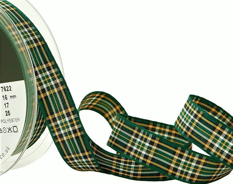 R9595 16mm Irish Tartan Polyester Ribbon by Berisfords