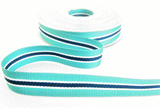 R9676 17mm Blues and White Striped Grosgrain Ribbon by Berisfords